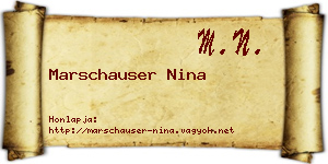 Marschauser Nina névjegykártya